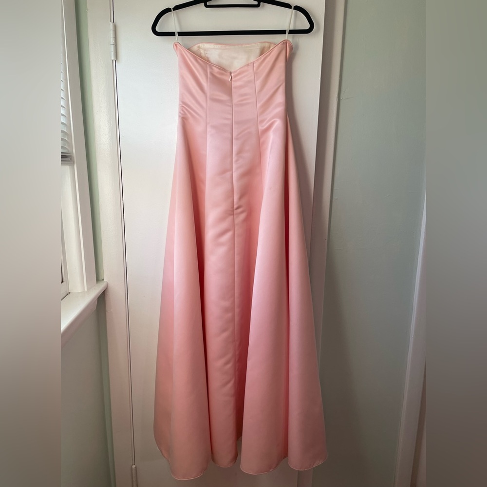 Vintage Scott McClintock Peach & Cream w/ Rhinestone Sweetheart Ball Gown Size 6 - Picture 4 of 4